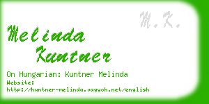 melinda kuntner business card